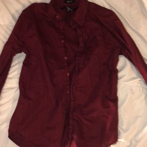 Small Carbon Maroon Button Up